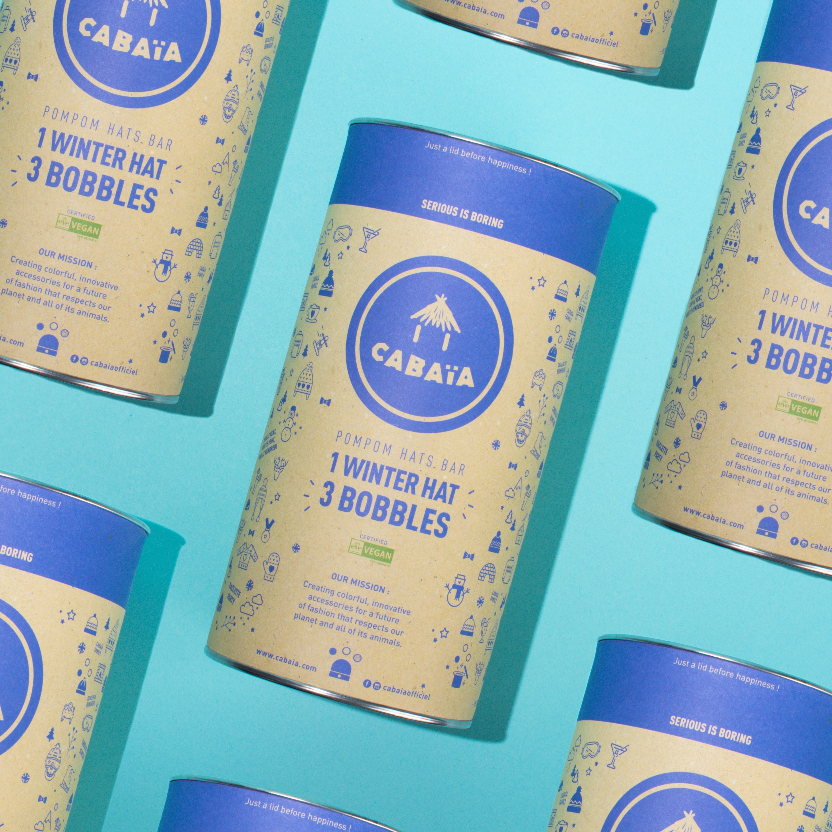 Iced Coffee Bleu marine & Orange - Polaire